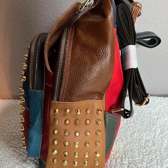 💚❤️💙💛AmeriLeather Borka Leather Backpack NWT (regularly $189)❤️BEAUTIFUL❤️NEW - Picture 8 of 16